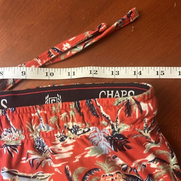 Chaps Men’s Flannel Shorts Hawaiian Rust Small - Picture 5 of 6
